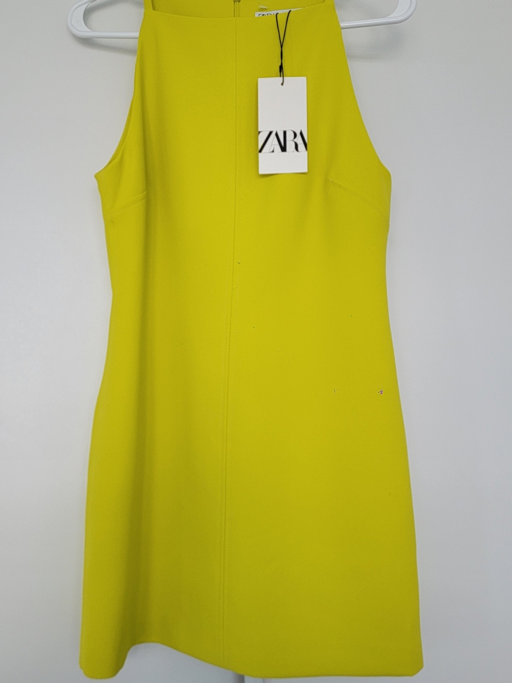 Zara Sleeveless Mini Dress in Bright Yellow